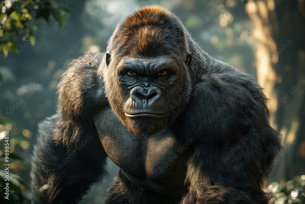 Powerful Gorilla in the Jungle Powerful Gorilla in the Jungle