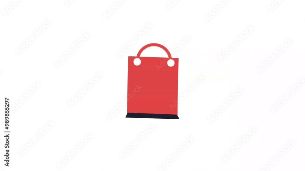 Shopping Bag icon animation - Vector art ..4K video.Simple motion animation Shopping Bag icon animation - Vector art ..4K video.Simple motion animation
