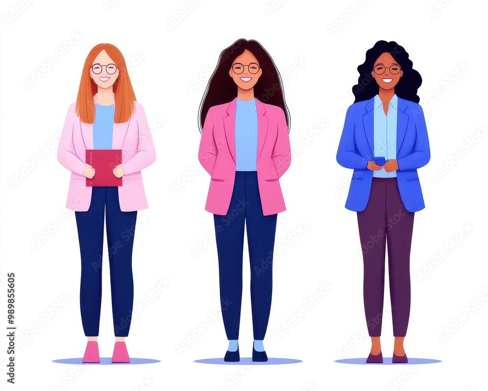 Fototapeta premium Three professional women in business attire