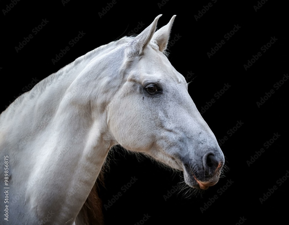 Obraz premium white horse portrait