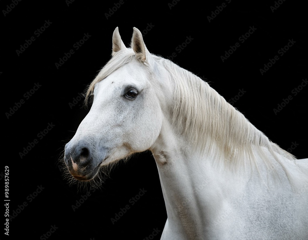 Obraz premium white horse portrait