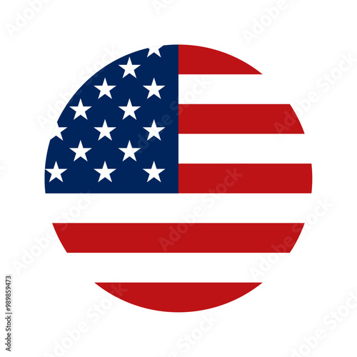 Round USA flag icon