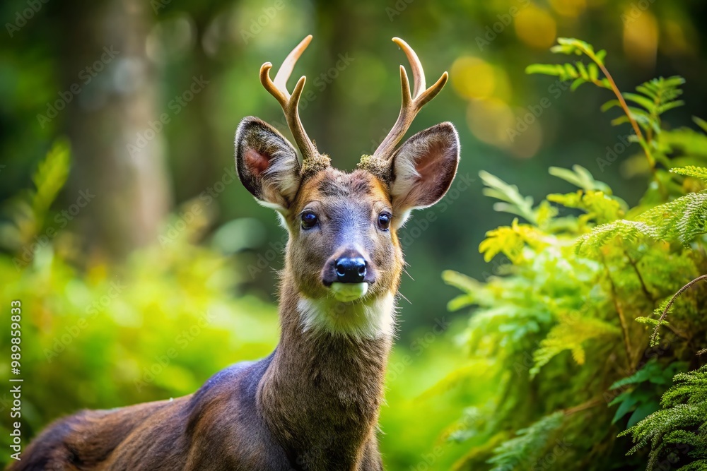 Captivating Musk Deer in Natural Habitat Showcasing Unique Antlers and Beautiful Fur Patterns Captivating Musk Deer in Natural Habitat Showcasing Unique Antlers and Beautiful Fur Patterns