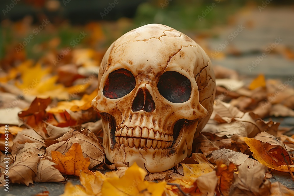 Halloween skull embodying the season's spirit in a simple design. Halloween skull embodying the season's spirit in a simple design.