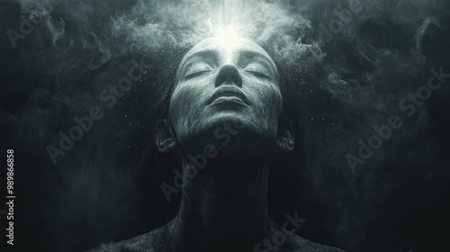 Woman Surrounded by Light