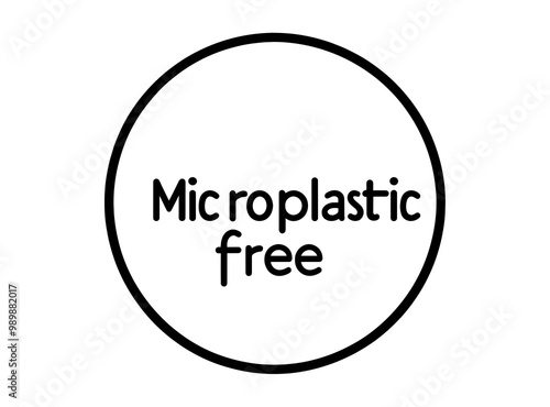 This vector icon emphasizes the importance of a microplastic-free label, promoting eco-friendly choices for a sustainable future without harmful materials