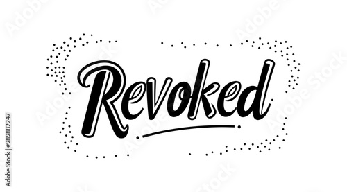 This design presents the word revoked in a stylish and simple manner, showcasing an elegant inscription perfect for creative projects and branding needs