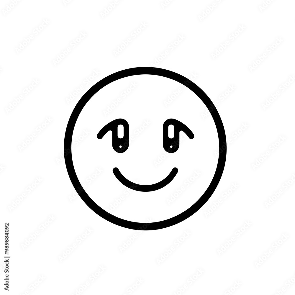 This simple line drawing features a smiling face, embodying joy and positivity, ideal for digital communication and expressive interfaces This simple line drawing features a smiling face, embodying joy and positivity, ideal for digital communication and expressive interfaces