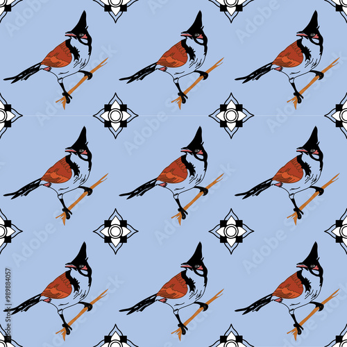 seamless pattern with birds