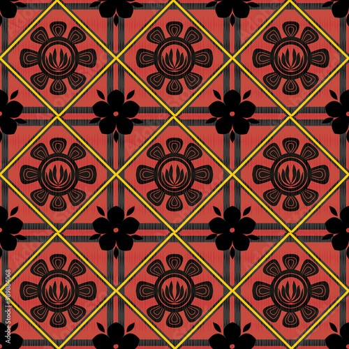 seamless pattern with flowers