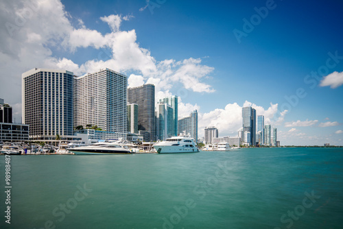 Miami Florida yachts and towers on Biscayne Bay Florida 2024