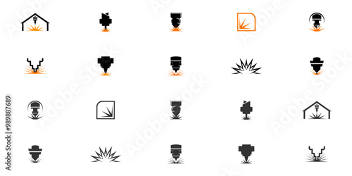 laser cutting logo designs, editable laser cutting icons, cnc logo designs, symbols, graphics