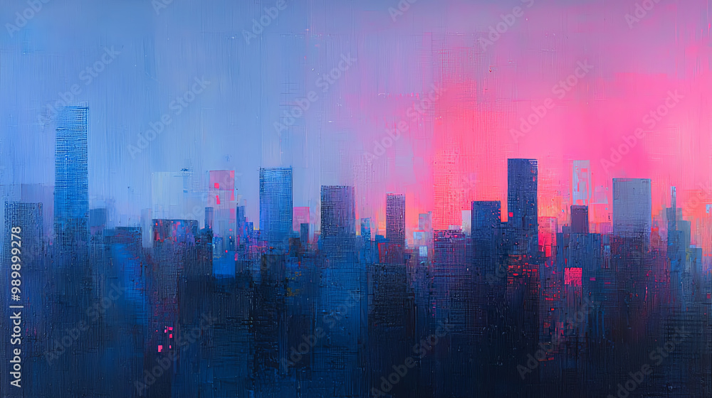 An abstract cityscape with vibrant, shifting colors blending into the buildings, representing creativity in urban life.
An abstract cityscape with vibrant, shifting colors blending into the buildings, representing creativity in urban life.