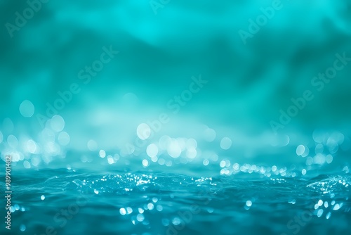 Bright Turquoise Background with Refreshing Feel