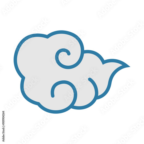 Blue cloud icon design