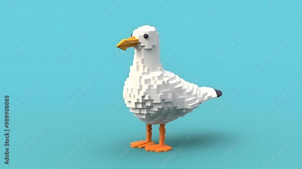 Fototapeta premium Seagull 3D Cartoon