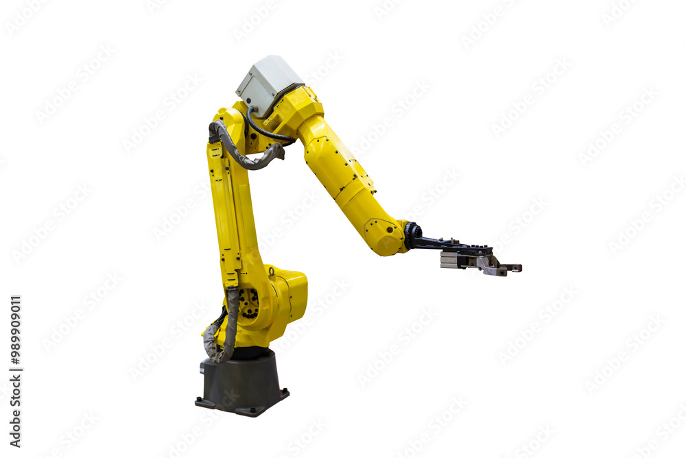 Industrial Robotic Arm isolated on white Industrial Robotic Arm isolated on white
