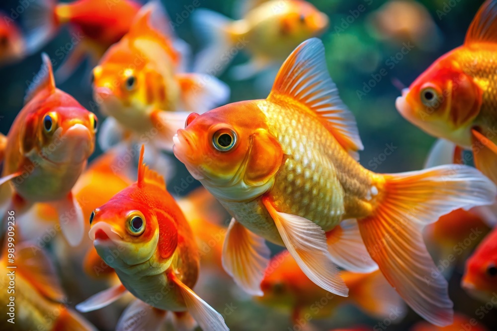 Fototapeta premium Fascinating Insights into Goldfish Memory and Cognitive Abilities in Aquatic Life Studies