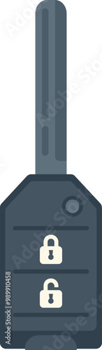 Electronic car key with lock and unlock buttons for remotely controlling access to a vehicle