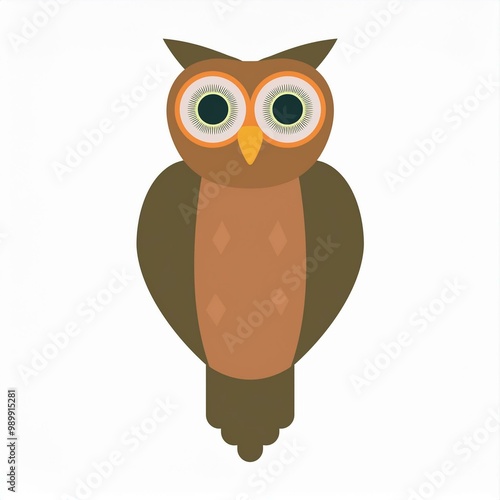 owl illustration isolated on white