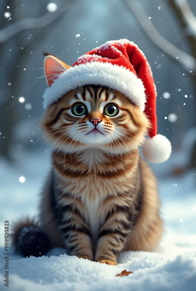 cat in christmas hat cat in christmas hat