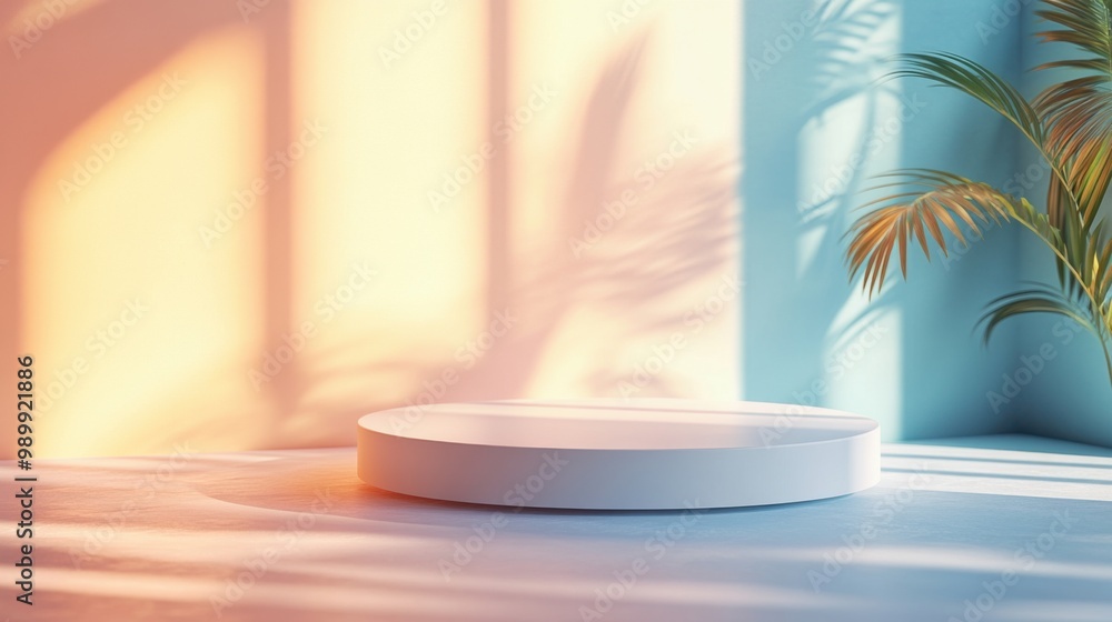 3D illustration, white round podium, pastel background and floor, beautiful, cute, suitable for displaying products, helping in designing various media. 3D illustration, white round podium, pastel background and floor, beautiful, cute, suitable for displaying products, helping in designing various media.