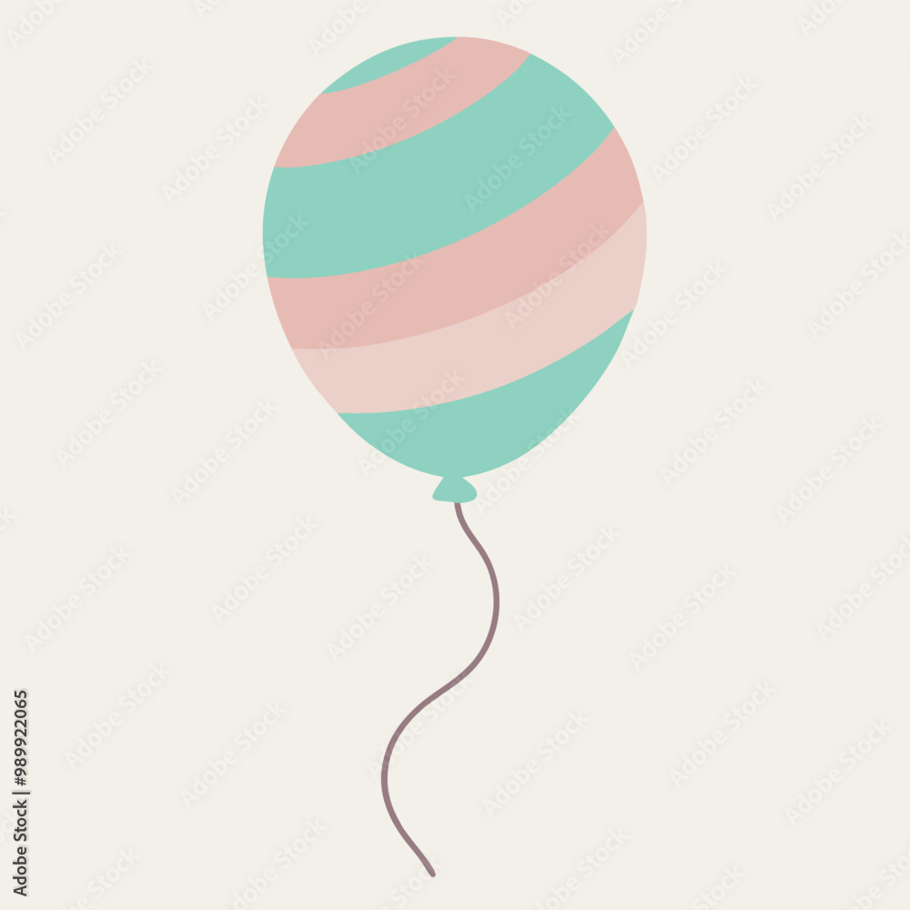 A simple balloon with stripes vector illustration.
A simple balloon with stripes vector illustration.