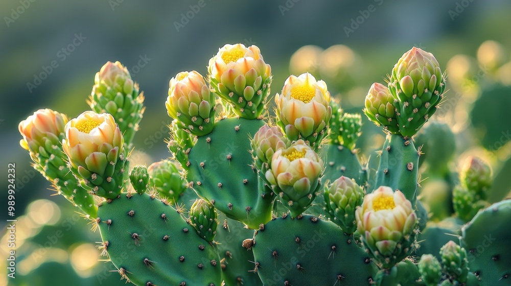 Close Up of Blooming Cactus Close Up of Blooming Cactus