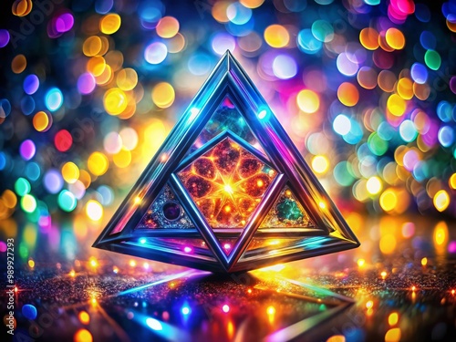 Intricate Alchemical Triangle Symbols Representing Transformation, Elements, and Mystical Knowledge