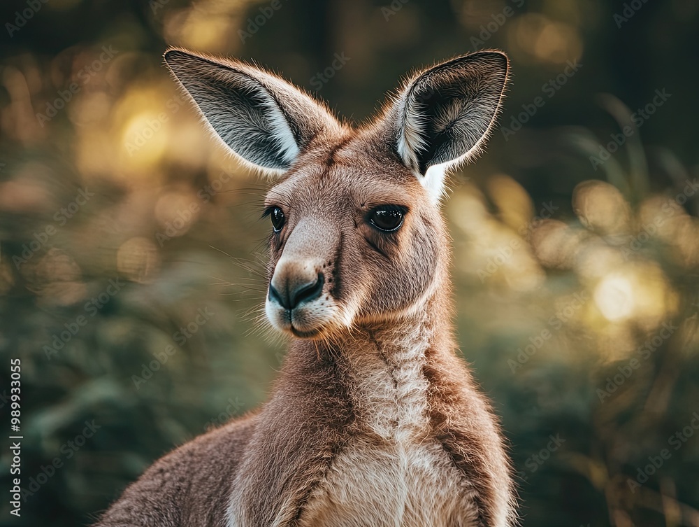 Fototapeta premium kangaroo isolated on metal background