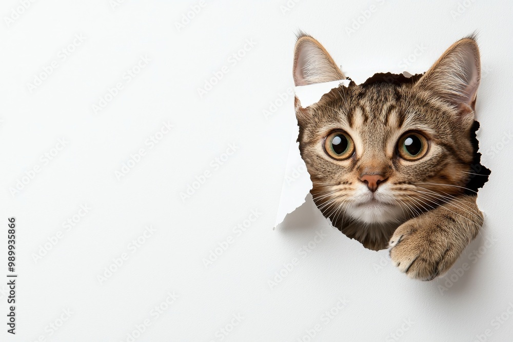 cat on a white cat on a white