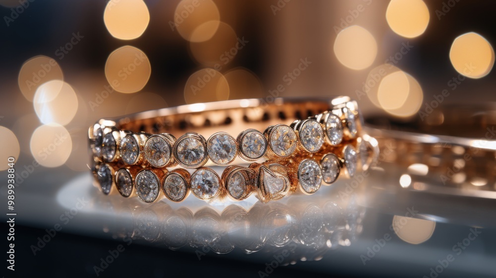 Close-up photo of luxury jewelry displayed in a luxury store. Close-up photo of luxury jewelry displayed in a luxury store.