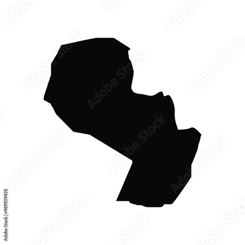 paraguay country map icon
