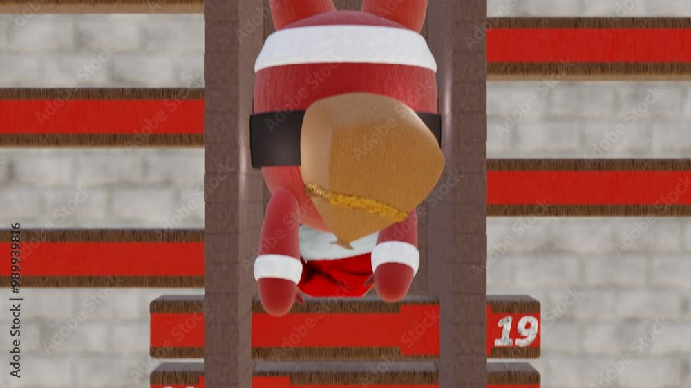 Santa in a chimney 19. door