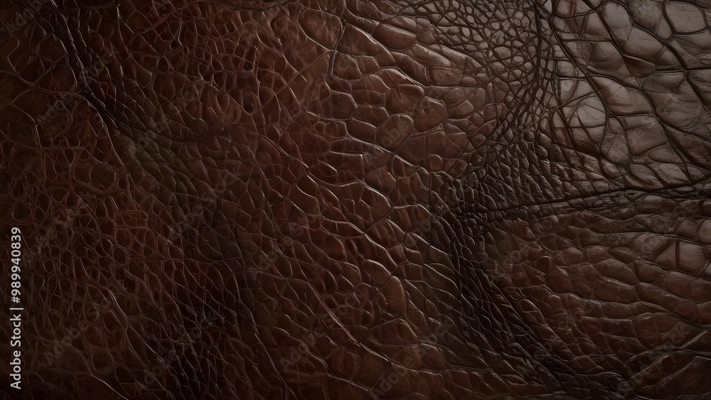 Dark brown leather background with a detailed skin texture. Dark brown leather background with a detailed skin texture.