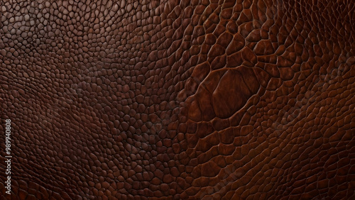 Elegant brown leather texture showcasing a natural grain pattern, perfect for classic backgrounds.