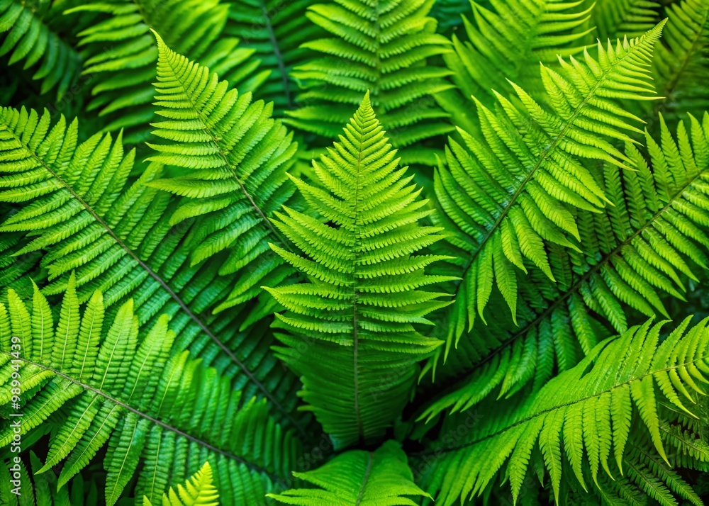 Lush Green Fish Fern Leaves in Natural Habitat, Displaying Unique Texture and Vibrant Coloration Lush Green Fish Fern Leaves in Natural Habitat, Displaying Unique Texture and Vibrant Coloration