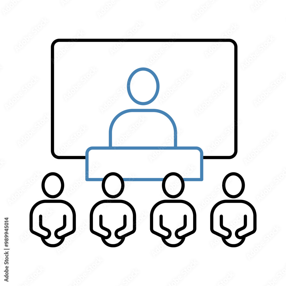 seminar concept line icon. Simple element illustration. seminar concept outline symbol design. seminar concept line icon. Simple element illustration. seminar concept outline symbol design.