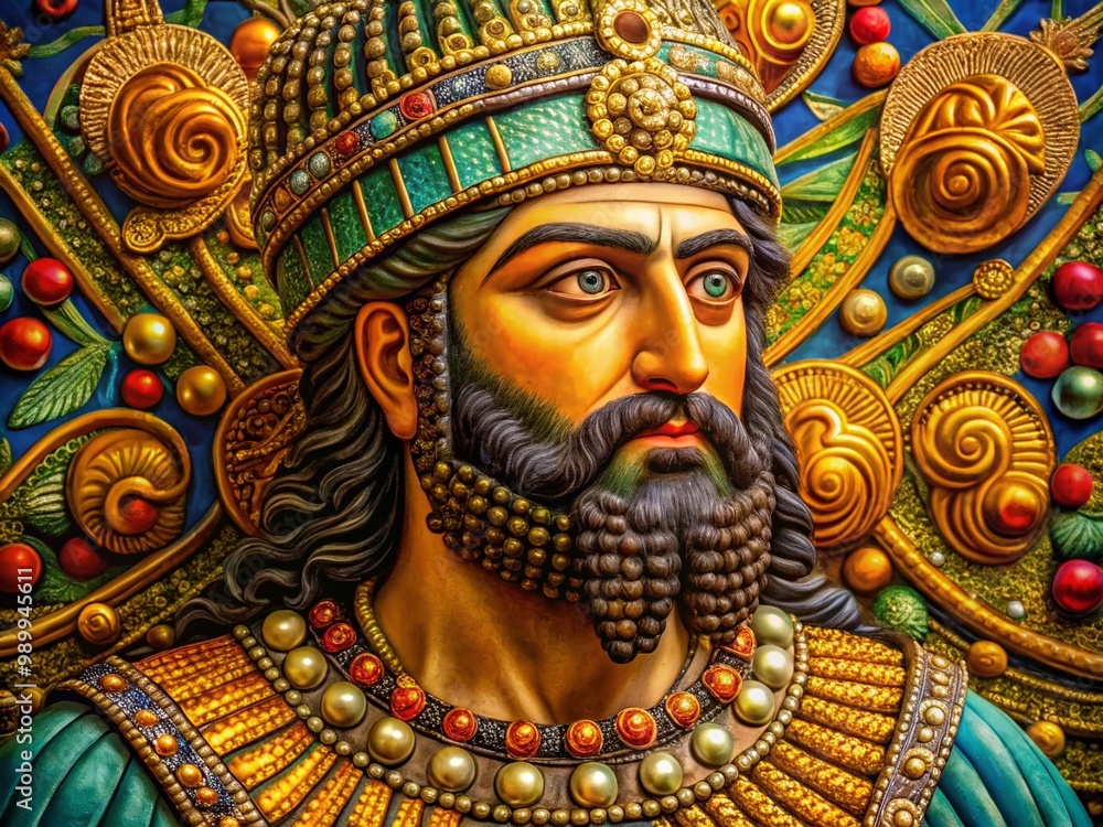 Majestic Representation of King Cyrus the Great in Ancient Persian Art and Historical Significance Majestic Representation of King Cyrus the Great in Ancient Persian Art and Historical Significance