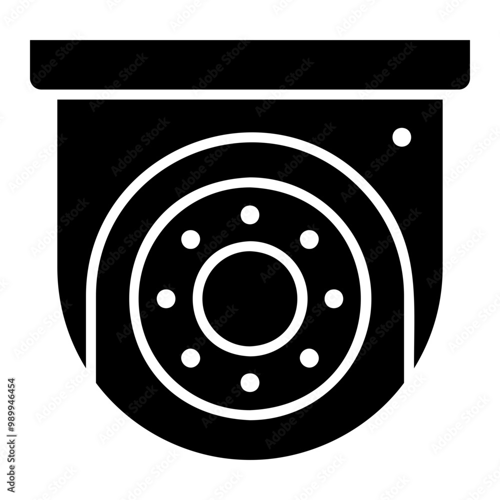 Illustration of CCTV Glyph Icon Illustration of CCTV Glyph Icon