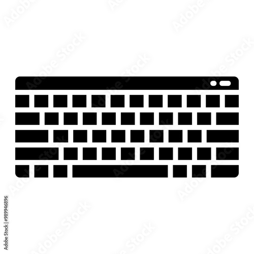 Illustration of Wireless Keyboard Glyph Icon