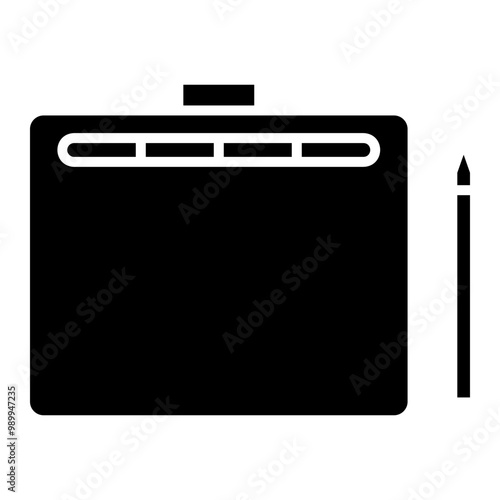 Illustration of Pen Tab Glyph Icon