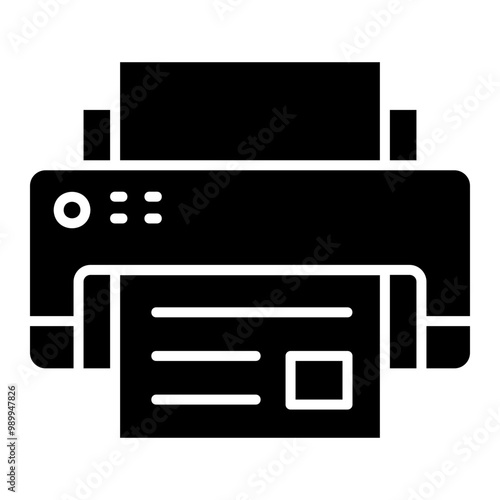 Illustration of Printer Glyph Icon