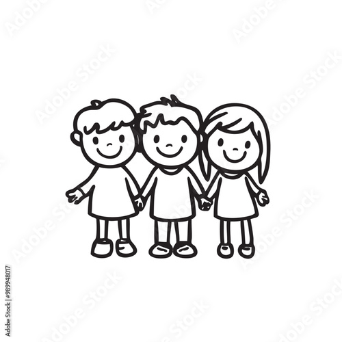 Kids or children icon symbol. Happy kids concept. Vector illustration