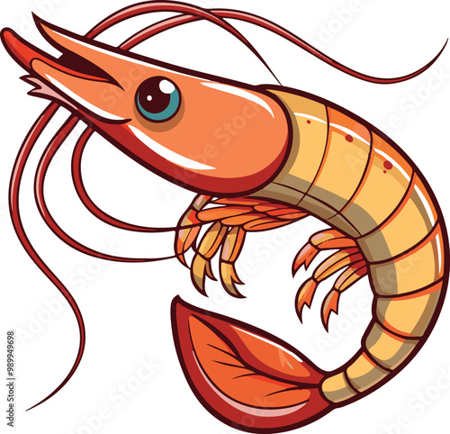 prawn clip art vector