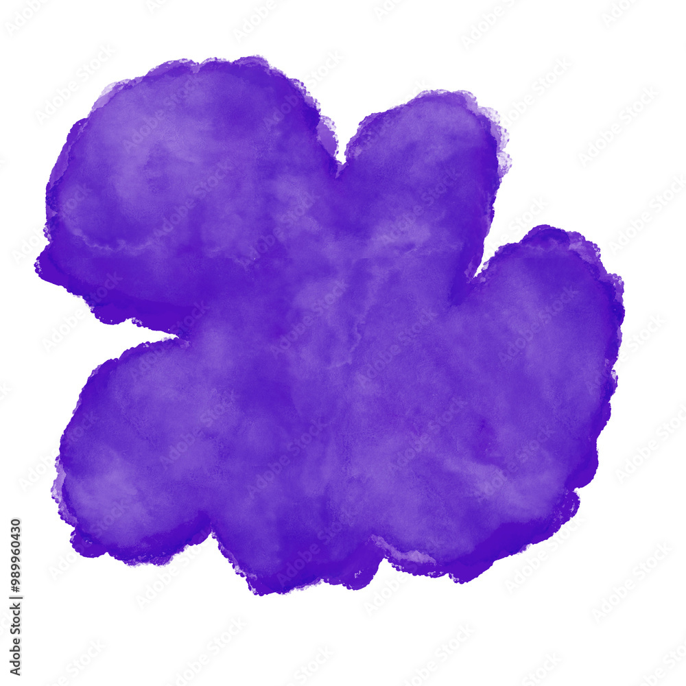 Watercolour Purple Abstract Shapes Watercolour Purple Abstract Shapes