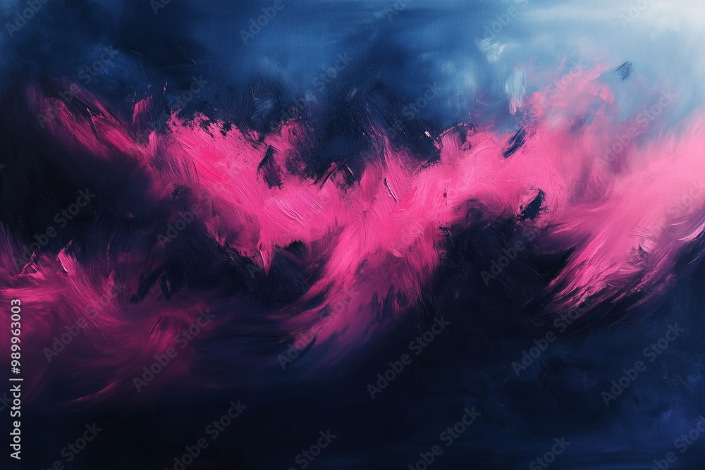 Dynamic Brushstrokes of Electric Pink and Deep Blue: A Bold and Energetic Abstract Expression Dynamic Brushstrokes of Electric Pink and Deep Blue: A Bold and Energetic Abstract Expression