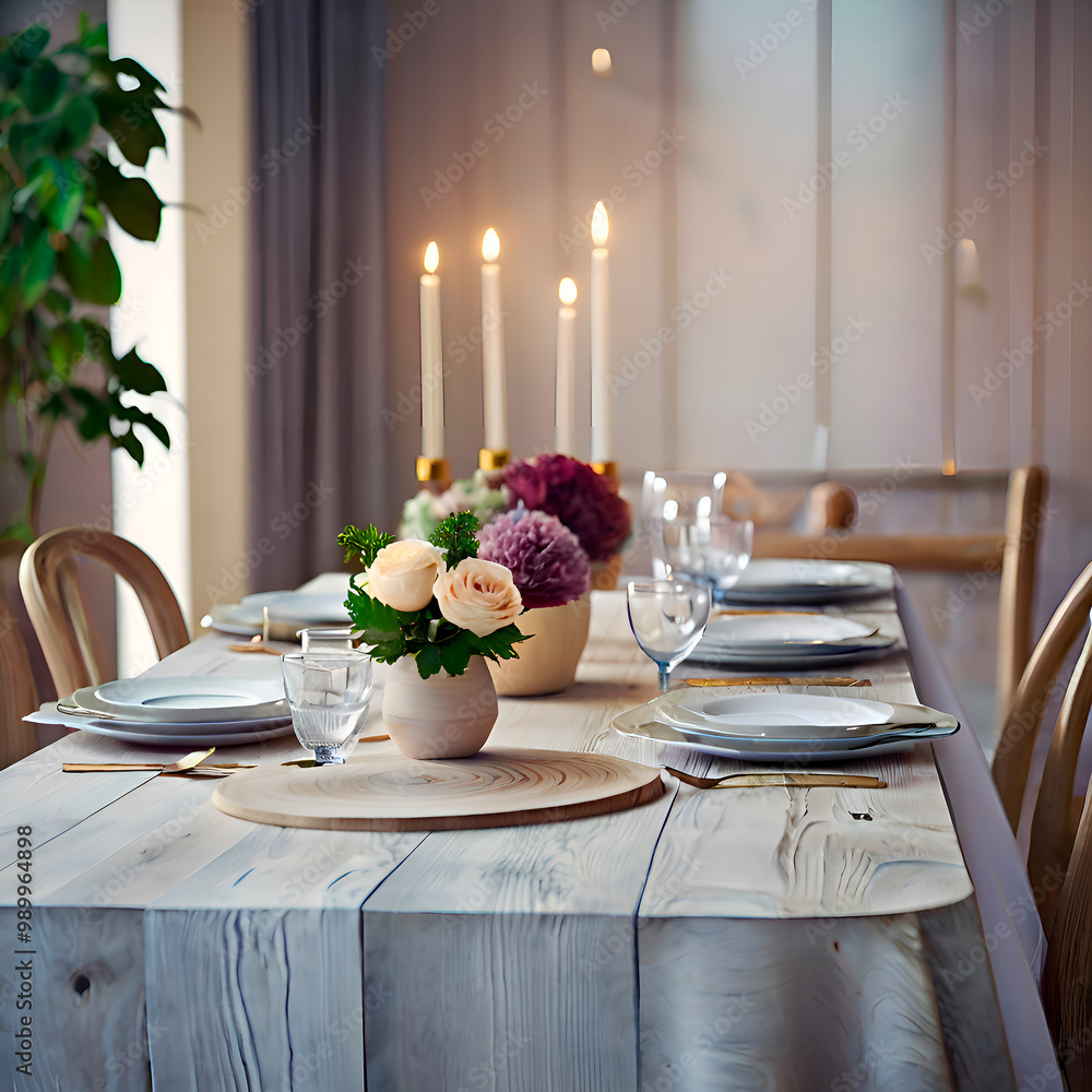 Fototapeta premium table setting at a restaurant