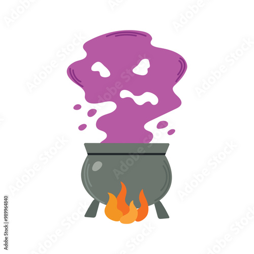 Halloween cauldron icon clipart avatar logtotype isolated illustration