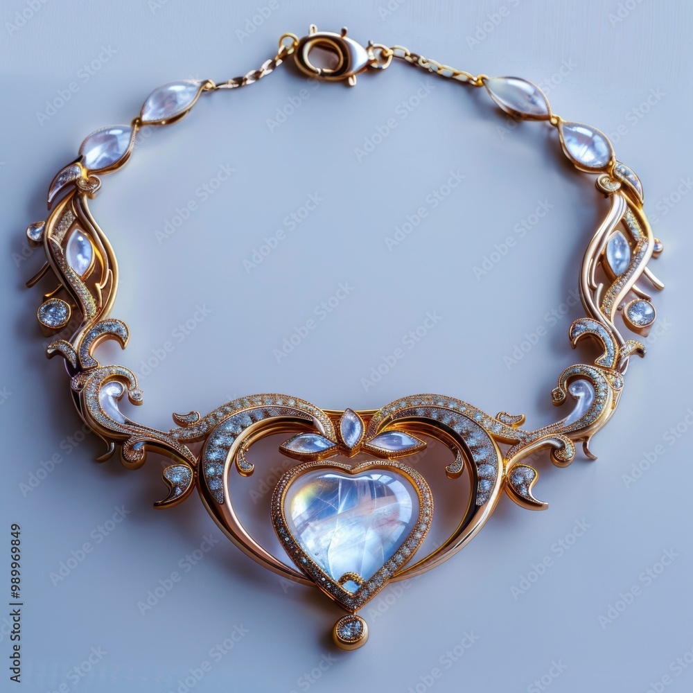 Gold Necklace with Heart Penda Gold Necklace with Heart Penda